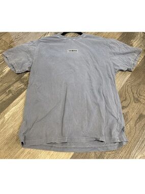 Teddy Fresh Unisex/Men's Blue Short Sleeve Tee with Small Logo Patch 100% Cotton